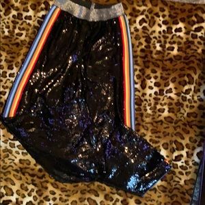 Black sequin pants